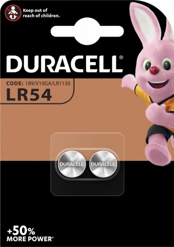 Duracell LR54 (AG10,D189A,LR1130) 1.5V 